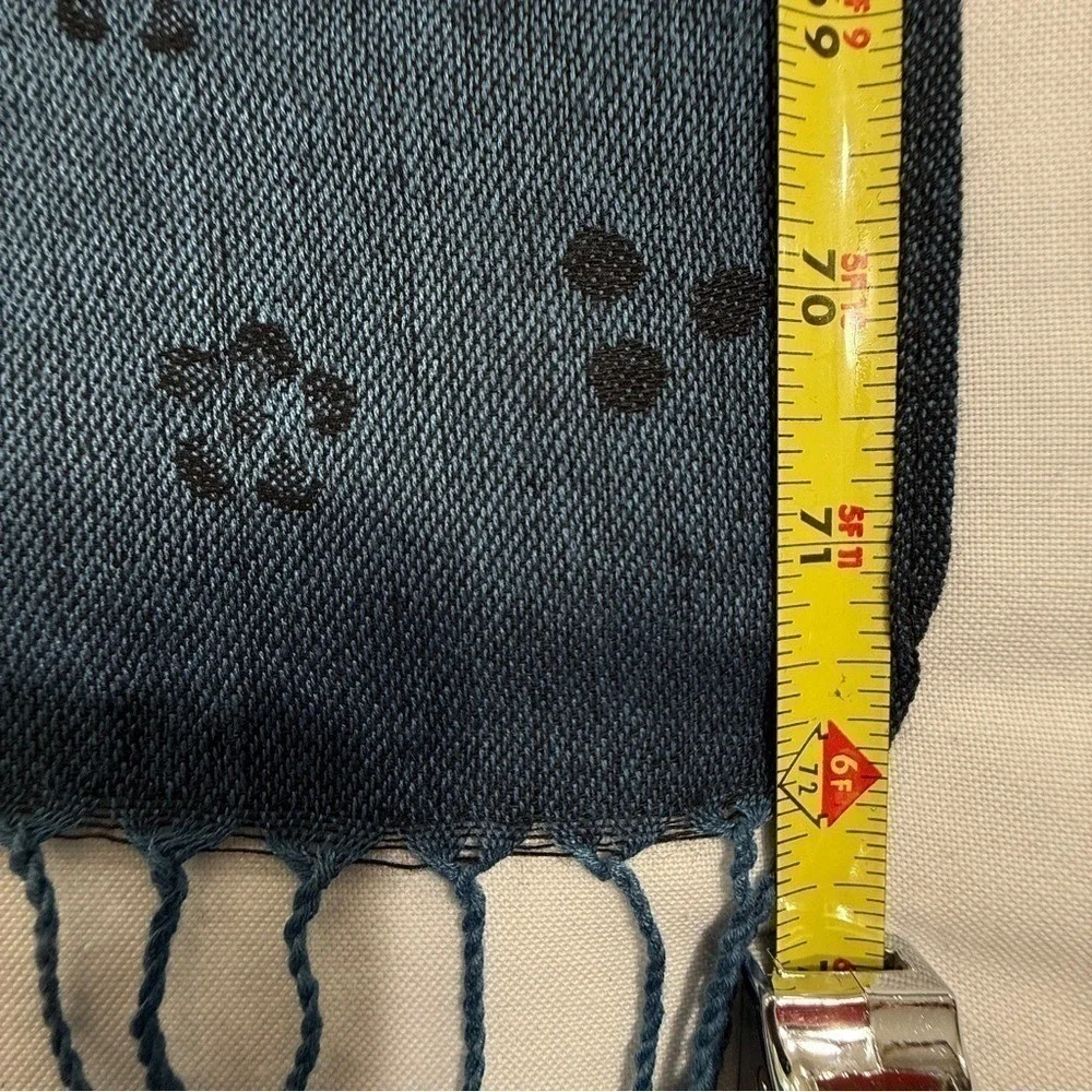 West Loop Scarf Fringe Paisley Floral Long Blue‎ Grey Black Pashmina Wrap